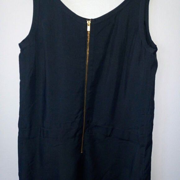 Banana Republic Size 2 Black Tank Shift Dress-Lined-Exposed Zipper-Knee Length - Picture 5 of 8